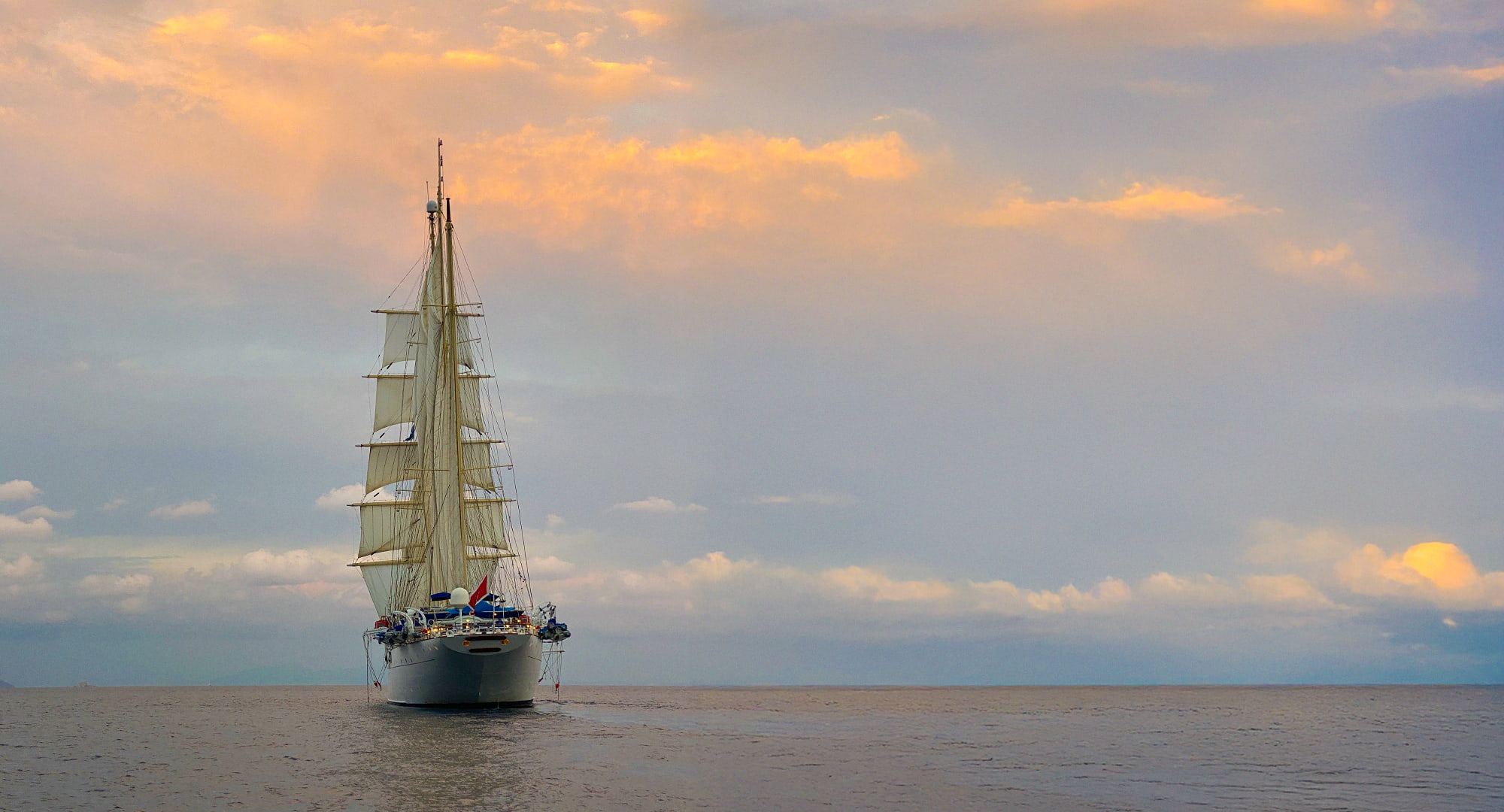 Riding The Wind On A Tall Mast Ship